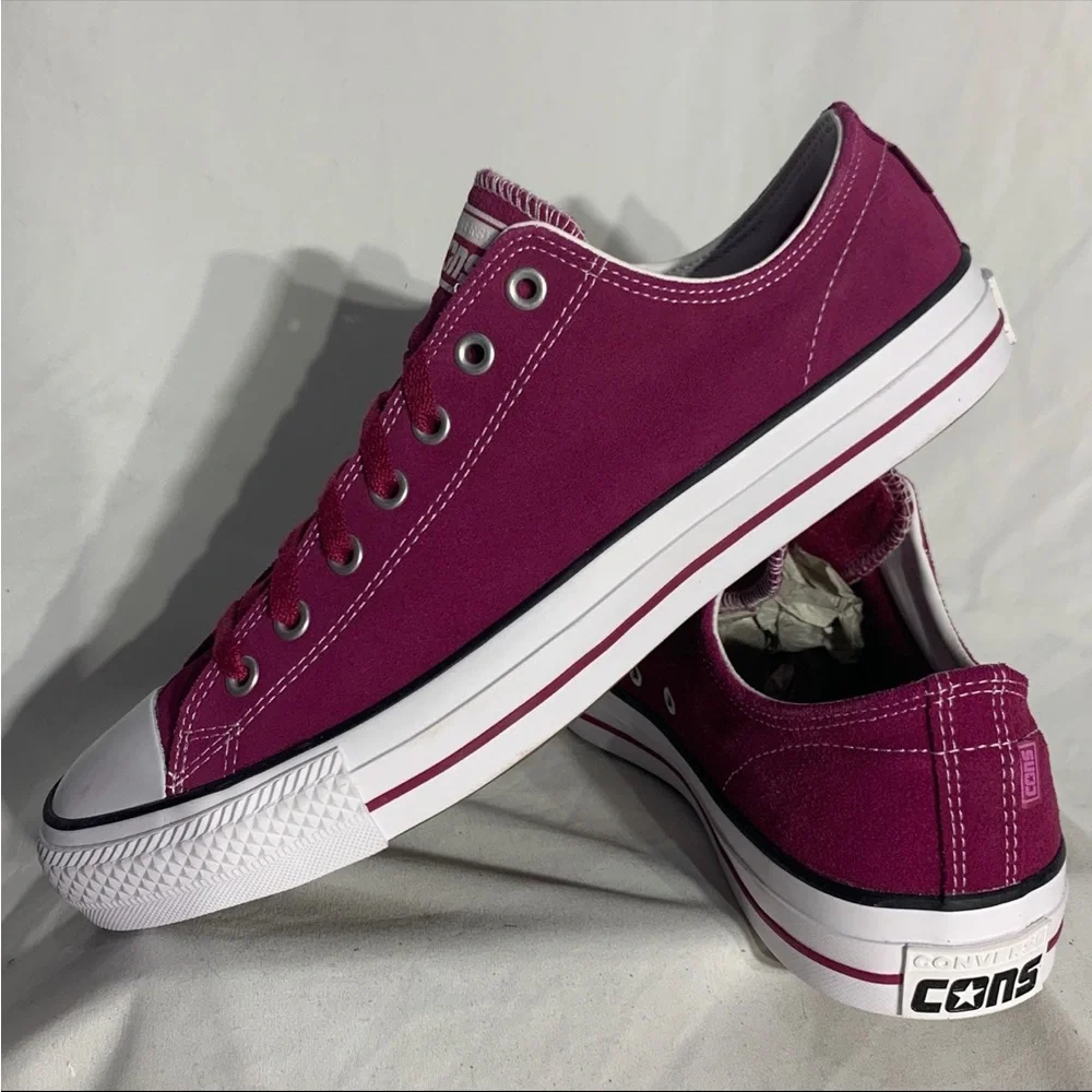 Converse Ctas Pro OX Shoes Purple White - New Without‎ Box - Picture 5 of 6